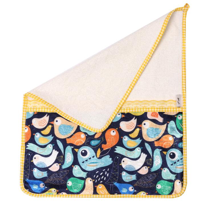 حوله آشپزخانه ترنم مدل پرنده سایز 38x35 سانتی متر